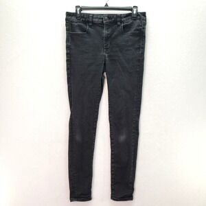 American Eagle Jegging Womens 8 Black Wash Next‎ Level Stretch Jeans Retro Y2K